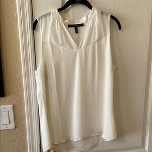 White House Black Market Elegant Sleeveless White Blouse